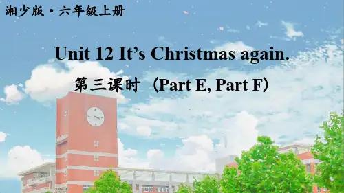湘少版六年级英语上册It’s Christmas again Part E课件