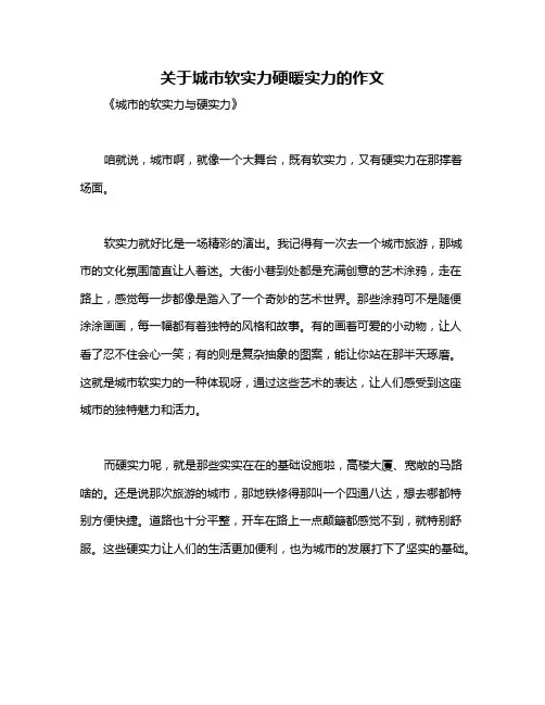 关于城市软实力硬暖实力的作文