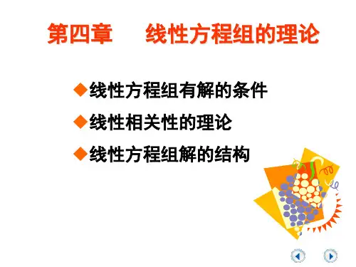 4.1 线性方程组有解的条件