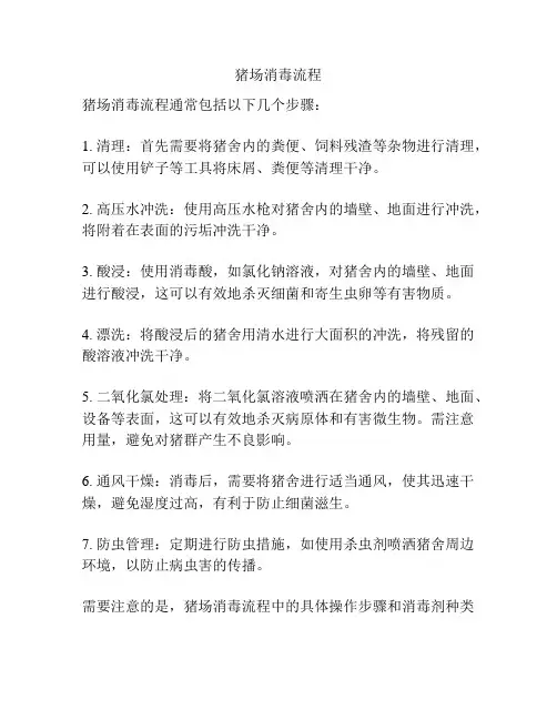 猪场消毒流程
