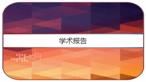 学术报告经典 PPT