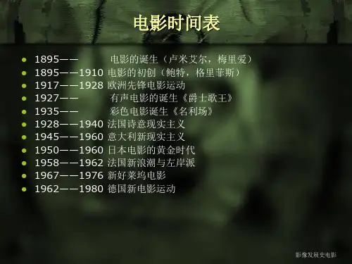 影像发展史电影课件