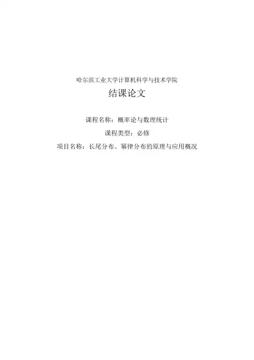 概率论-课程论文-长尾分布