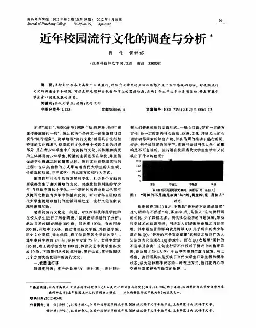近年校园流行文化的调查与分析