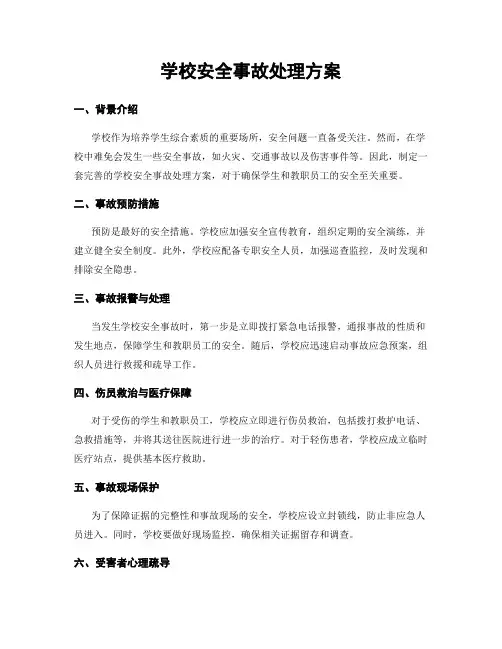 学校安全事故处理方案