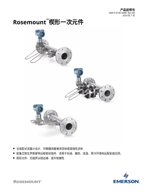 艾默生 Rosemount 9195 楔形一次元件 数据表
