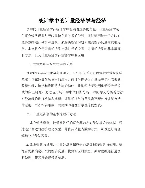 统计学中的计量经济学与经济
