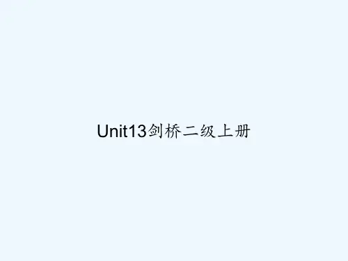 Unit13剑桥二级上册 PPT
