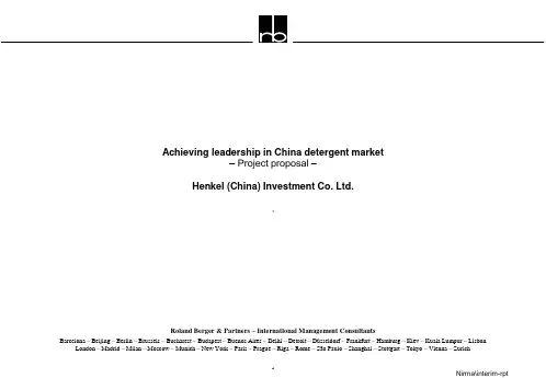 德国公新司进入中国市场策略项目建议书英文(ppt 36页)