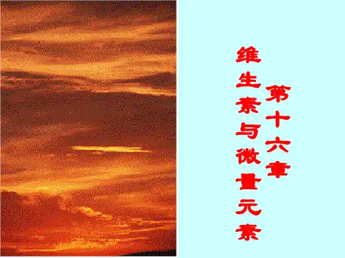 生物化学：第16章维生素