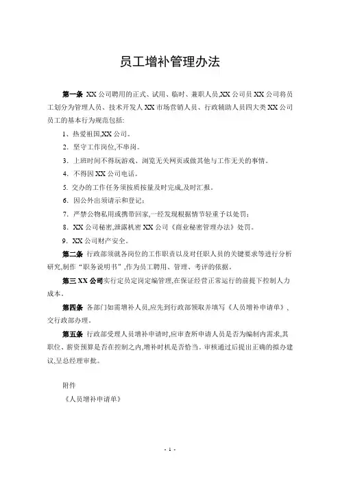 集团公司人力资源管理制度汇编