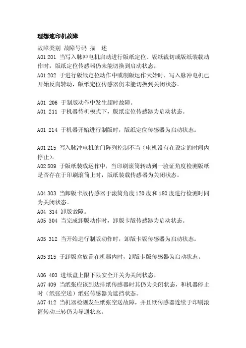 [说明]理想速印机故障