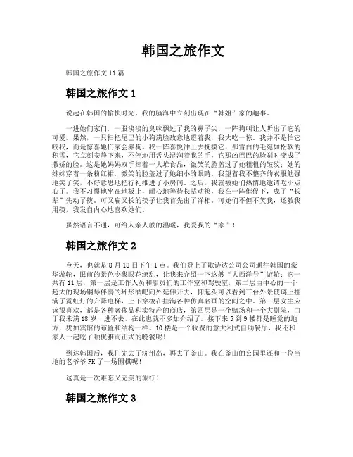 韩国之旅作文