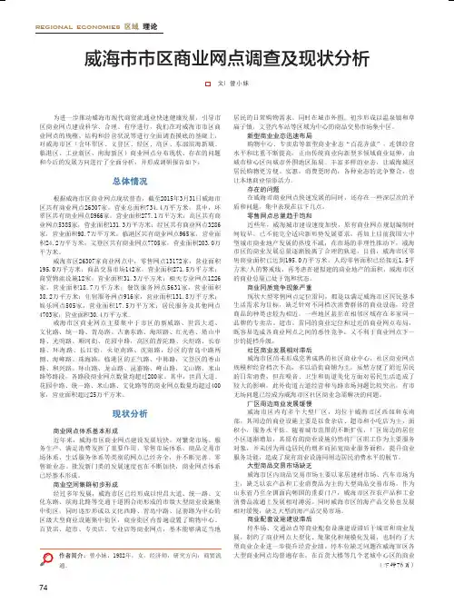 威海市市区商业网点调查及现状分析