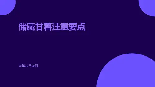 储藏甘薯注意要点