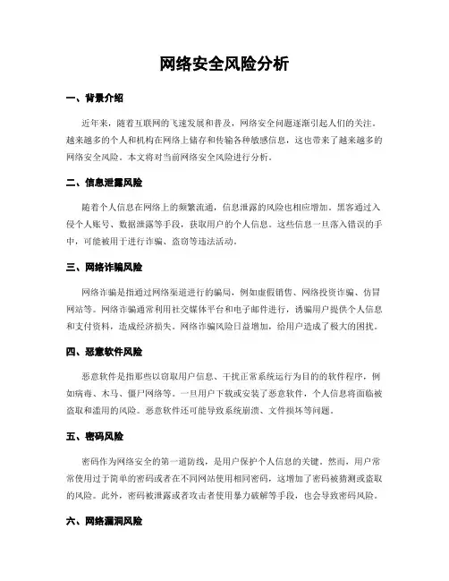 网络安全风险分析