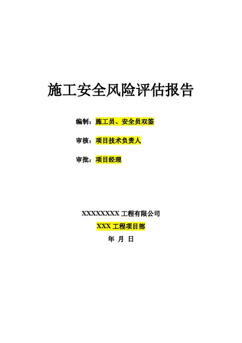 风险评估报告