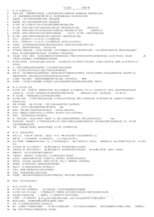工程热力学-名词解释