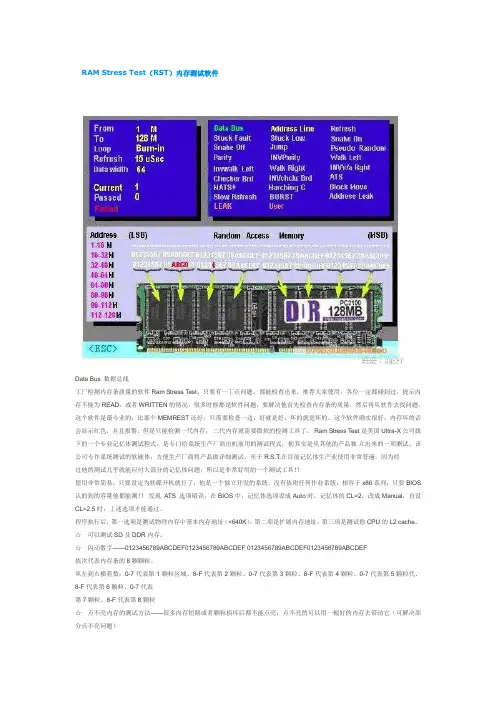 R.S.T内存测试软件使用教程