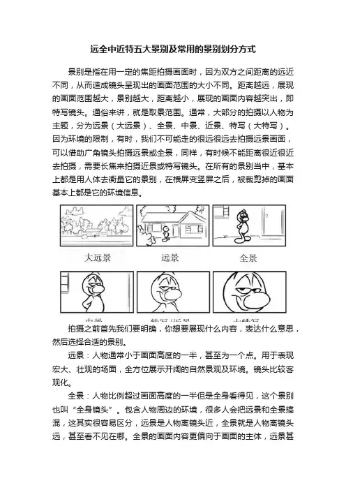 远全中近特五大景别及常用的景别划分方式