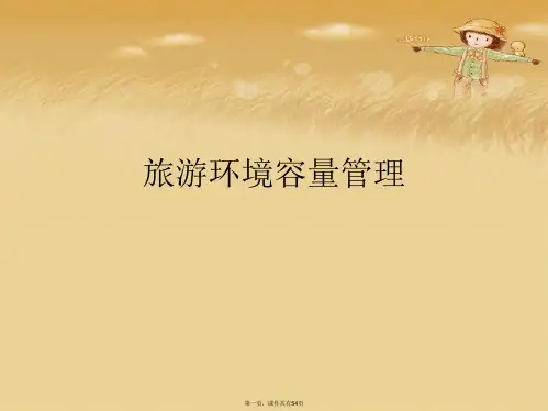旅游环境容量管理