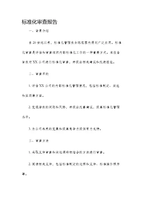 标准化审查报告