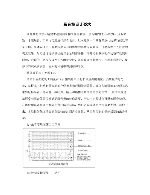 录音棚设计要求