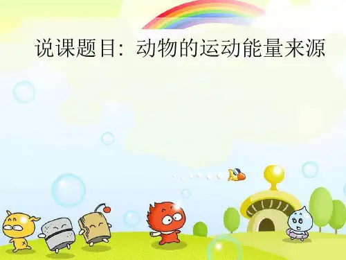 (新)苏教版生物八上《动物运动的形式和能量供应》公开课(课件) 
