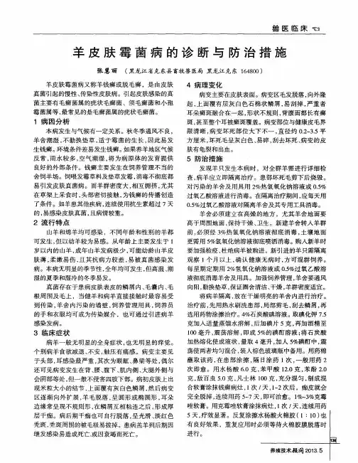 羊皮肤霉菌病的诊断与防治措施