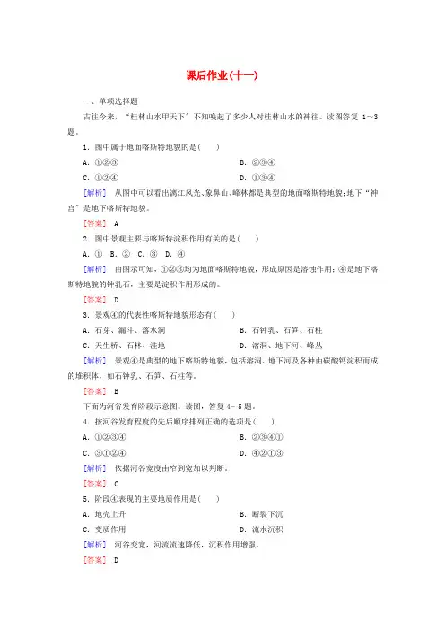 学年新教材高中地理课后作业常见地貌类型新人教版必修第一册