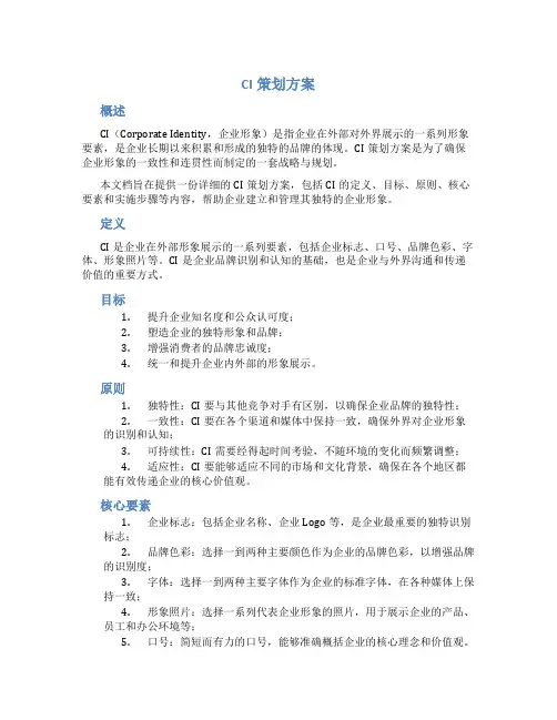 ci策划方案