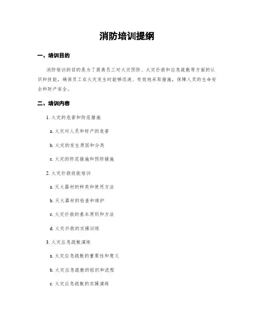 消防培训提纲