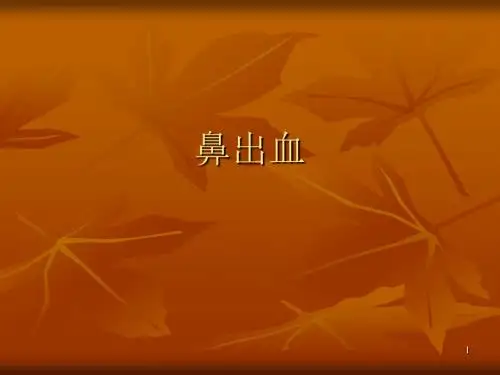 鼻出血(鼻钮)医学PPT课件