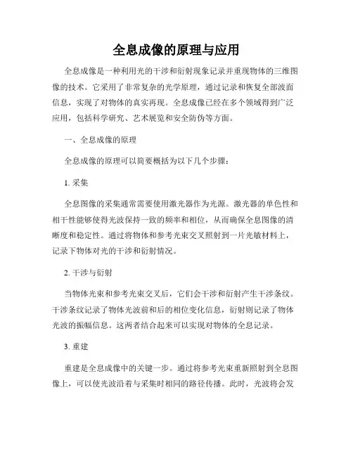全息成像的原理与应用