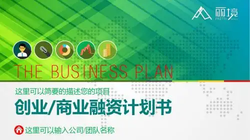 大学生研究生青年创客公司创业计划书商业融资计划书项目合作演示动态PPT模板