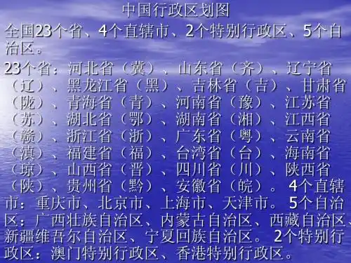 中国行政区划