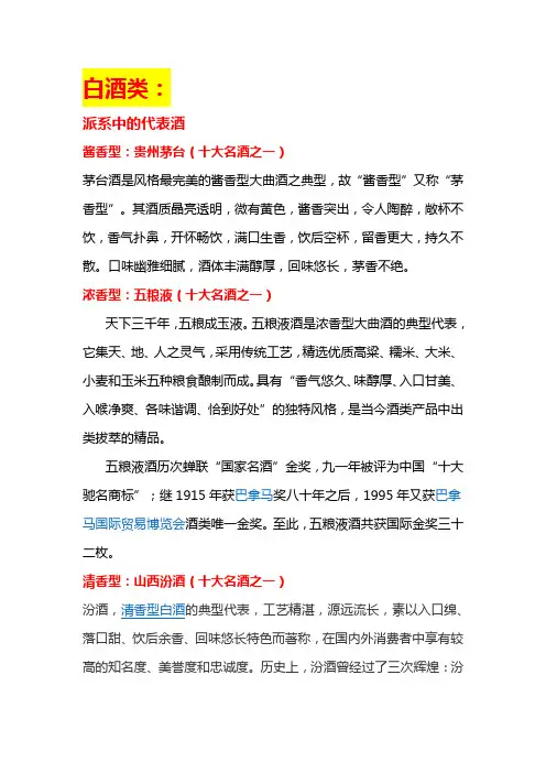 国内外名酒以及星座适合酒介绍