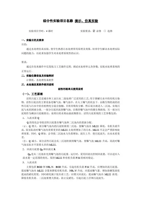 演示仿真实验详解