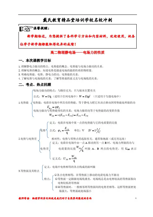 电场力的性质