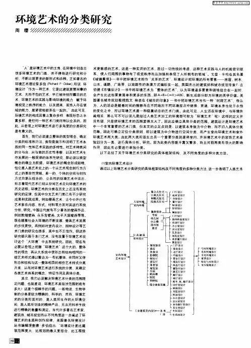 环境艺术的分类研究