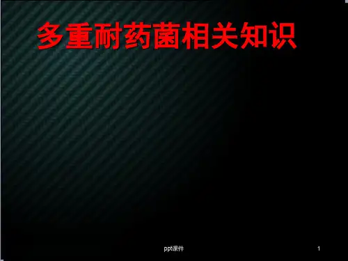 多重耐药菌相关知识  ppt课件