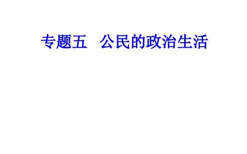 专题五考点3我国公民政治参与的途径和方式