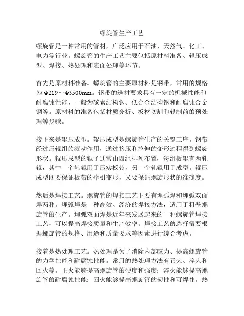 螺旋管生产工艺
