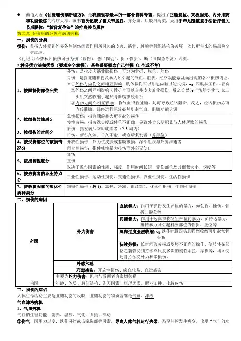 中医骨伤科学重点-浙江中医药大学教案