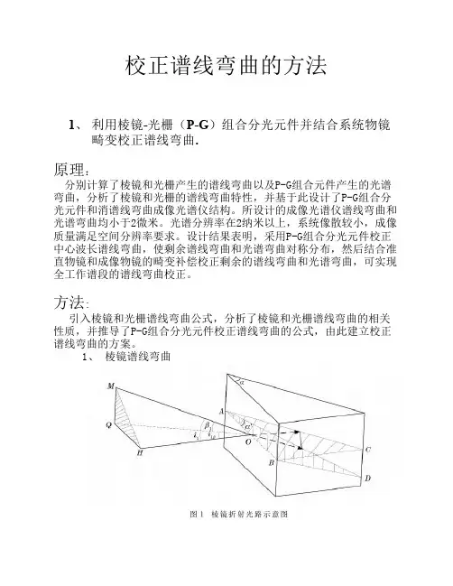 谱线弯曲校正的方法