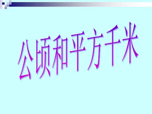 人教版三年级下册数学《公顷、平方千米》