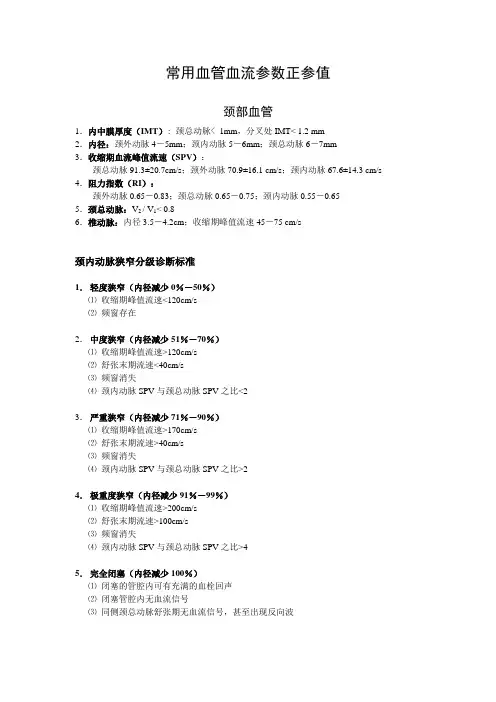 血管参数