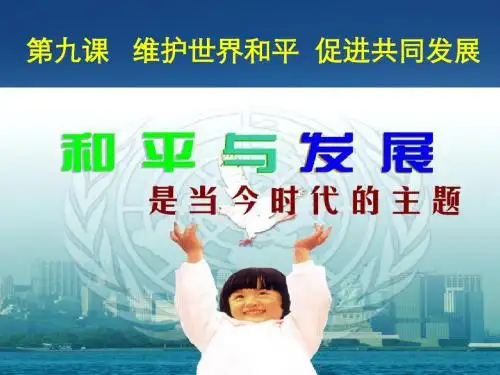 高中思想政治《第九课维护世界和平促进共同发展》课件