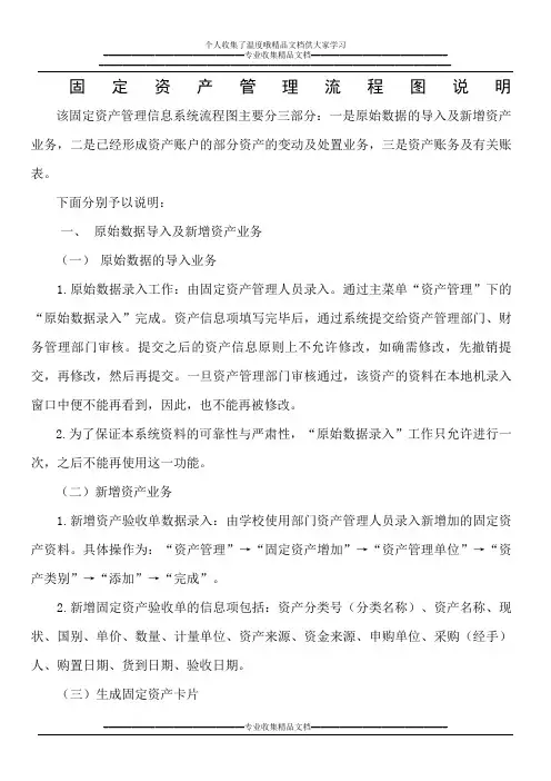 固定资产管理流程图及说明