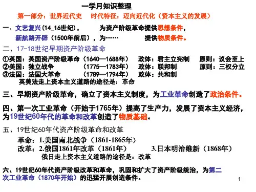 初三历史抄写笔记